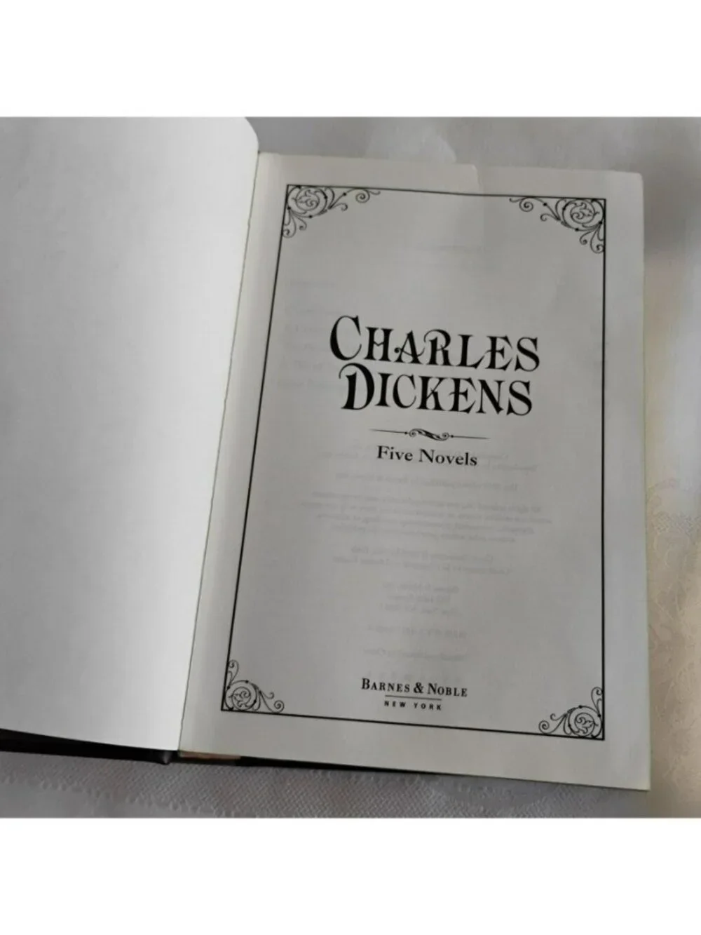 Charles Dickens Five Novels Hardcover, Barnes & Noble 2010 Leather Brown Gilt